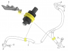 Aprilia Caponord ETV1000 Rally-Raid Brembo P34 brake caliper and Venhill hoses - support location