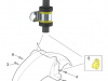 Aprilia Caponord ETV1000 Rally-Raid Brembo P34 brake caliper and Venhill hoses - support location