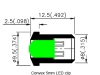 convex clip in section