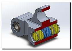 Aprilia Caponord ETV1000 Rally-Raid 3D CAD rear suspension block and bearings