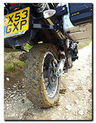 Aprilia Caponord ETV1000 Rally-Raid - slightly clogged tread!