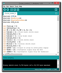 Arduino cruise control sketch