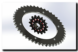 Aprilia Caponord ETV1000 Rally-Raid 16/45t Sprocket pair