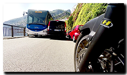 Aprilia Caponord ETV1000 Rally-Raid GoPro image - Amalfi bus & van