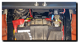 Aprilia Caponord ETV1000 Rally-Raid INNOVV Power Hub 1 installed above battery